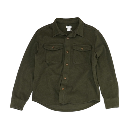 Green Striped Long Sleeve Button Down