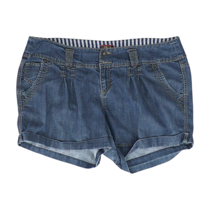 Blue Plus Solid Denim Shorts
