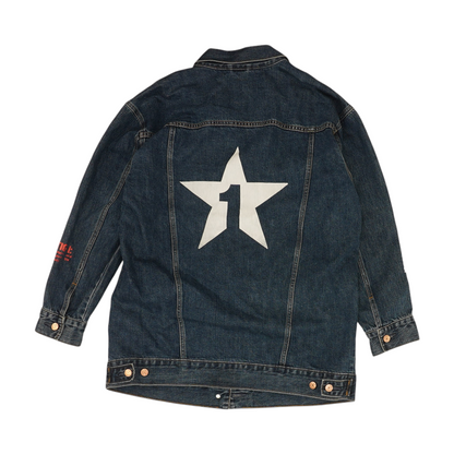 Blue Solid Denim Jacket
