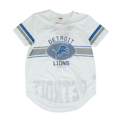 Women's White Detroit Lions Short Sleeve Jersey
