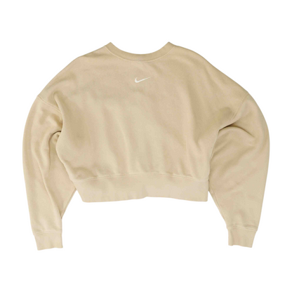 Beige Solid Sweatshirt Pullover