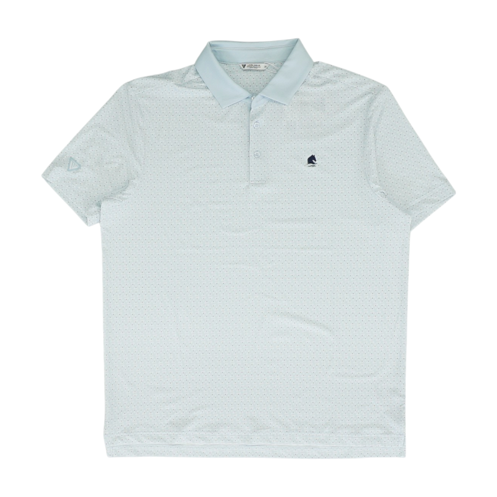 Blue Graphic Short Sleeve Polo