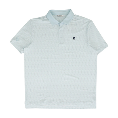 Blue Graphic Short Sleeve Polo