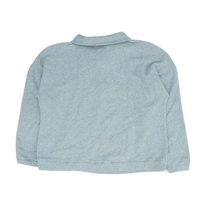 Gray Polo Knit Top