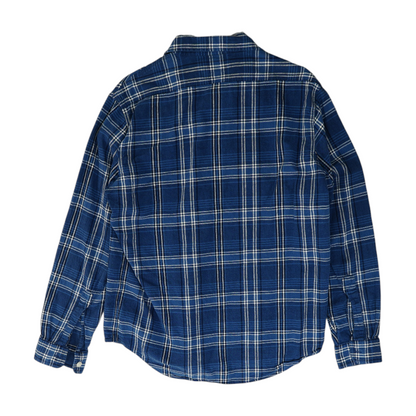 Blue Plaid Long Sleeve Button Down