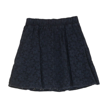 Navy Eyelet Mini Skirt