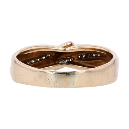 14K Yellow Gold Diamond Band Ring