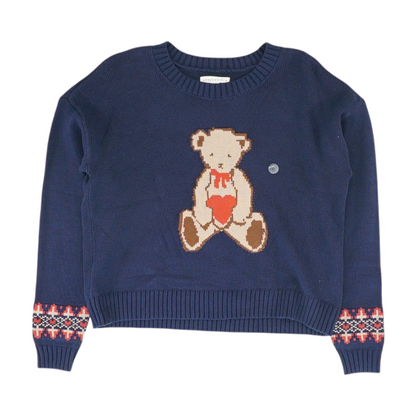 Navy Graphic Pullover Sweater