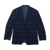 Navy Short Plaid Sport Coat
