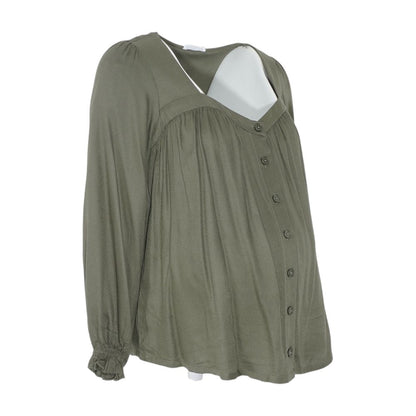 Green Maternity Blouse