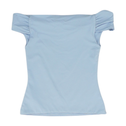 Blue Cropped Blouse