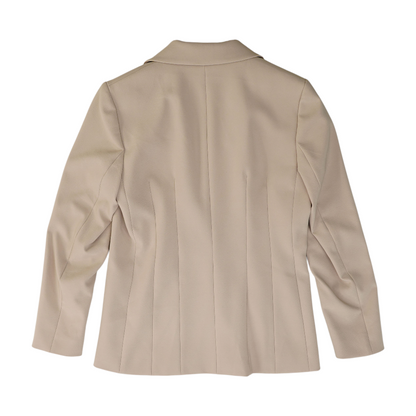 Beige Solid Blazer