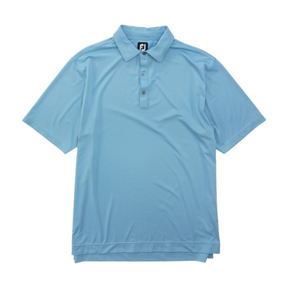 Blue Solid Short Sleeve Polo
