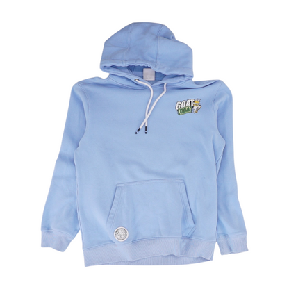 Blue Solid Hoodie Pullover