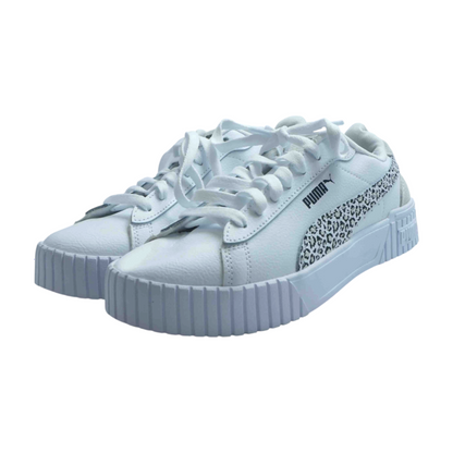 Carina White Leopard Low-Top Athletic Shoes