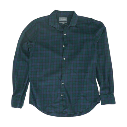 Green Check Flannel Button Down