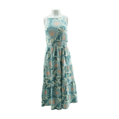 Blue Floral Midi Dress