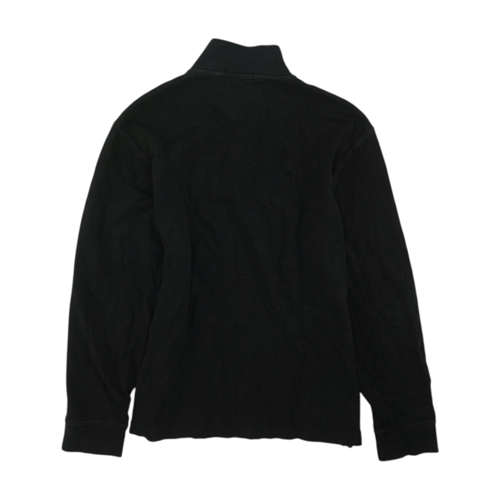 Black Solid 1/4 Zip Pullover
