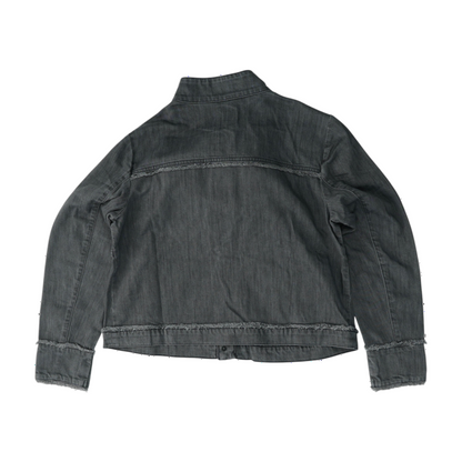 Gray Petite Solid Denim Jacket