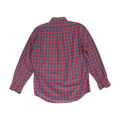 Navy Plaid Flannel Button Down