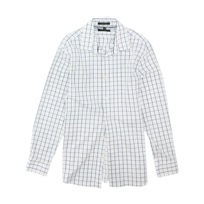 White Check Long Sleeve Button Down
