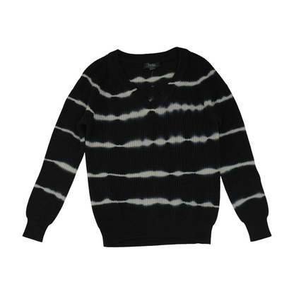 Charcoal Striped Pullover Sweater