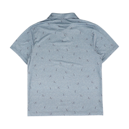 Blue Print Short Sleeve Polo