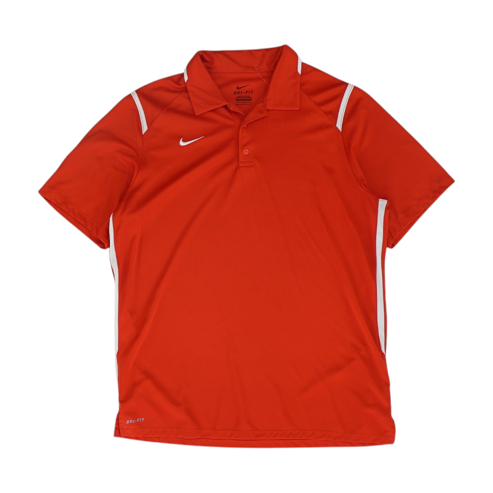 Red Solid Short Sleeve Polo