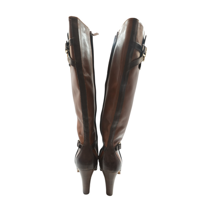 Brown Nike Air Tall Leather Platform Boots