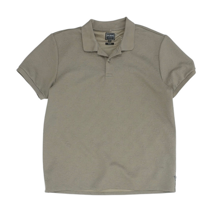 Brown Solid Short Sleeve Polo