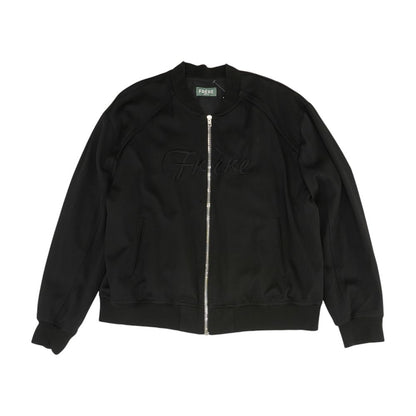 Black Embroidery Detail Bomber Jacket