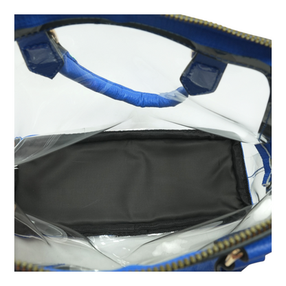 Blue Transparent Stadium Handbag