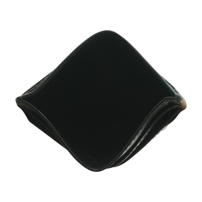 Black Credit Card Case in Grain De Poudre Leather