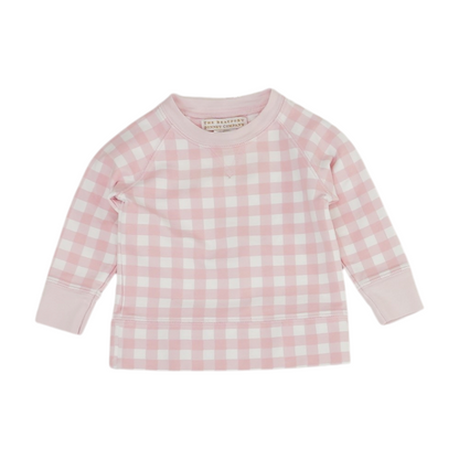 Pink Check Sweatshirt Pullover