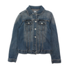 Blue Solid Denim Jacket