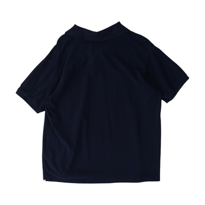 Navy Solid Short Sleeve Polo