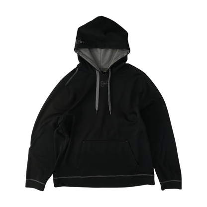 Black Solid Hoodie Pullover