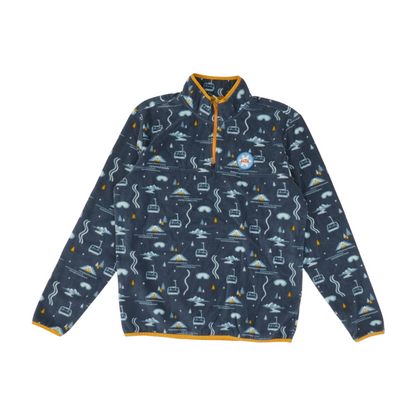 Navy Graphic 1/4 Zip Pullover