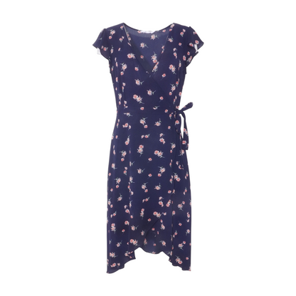 Navy Floral Midi Dress