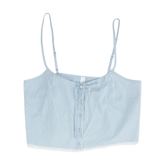 Blue Striped Pajama Top