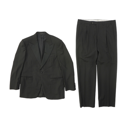 Vintage Black Solid Suit