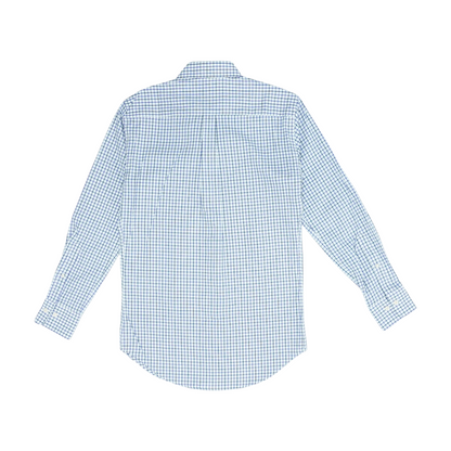 White Plaid Long Sleeve Button Down