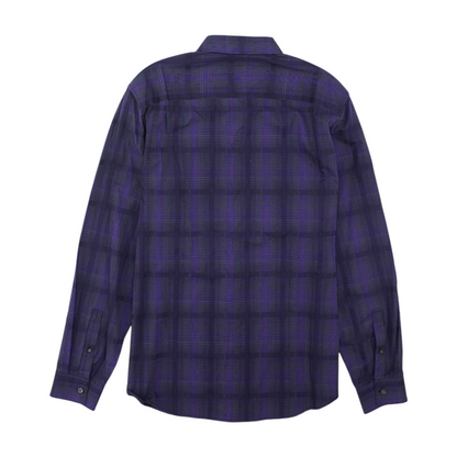 Purple Plaid Long Sleeve Button Down
