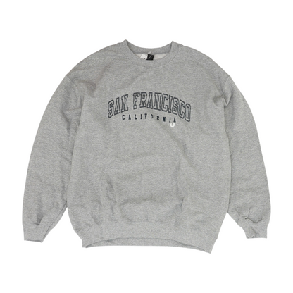 Gray Solid Sweatshirt Pullover