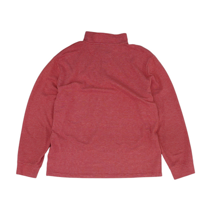 Red Striped 1/4 Zip Sweater