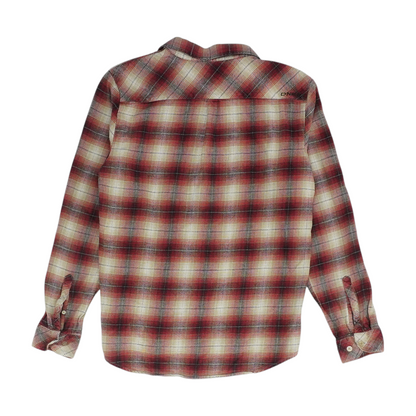 Beige Plaid Flannel Button Down