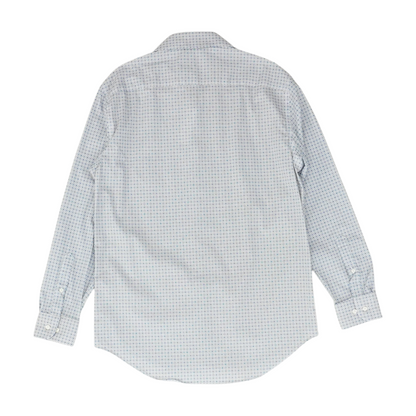 White Polka Dot Long Sleeve Button Down