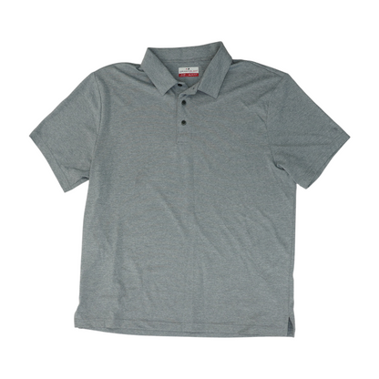 Gray Solid Short Sleeve Polo