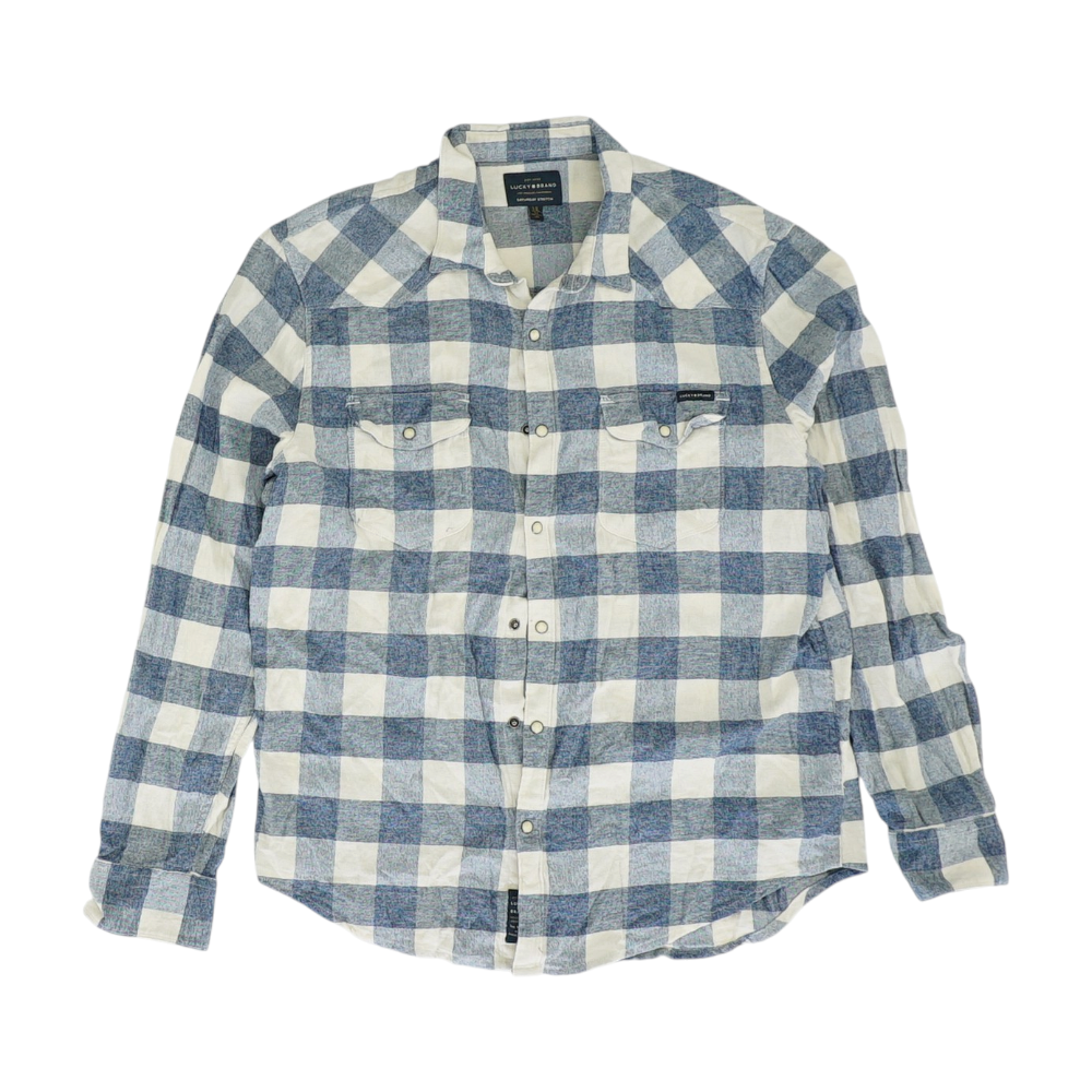 Blue Check Flannel Button Down