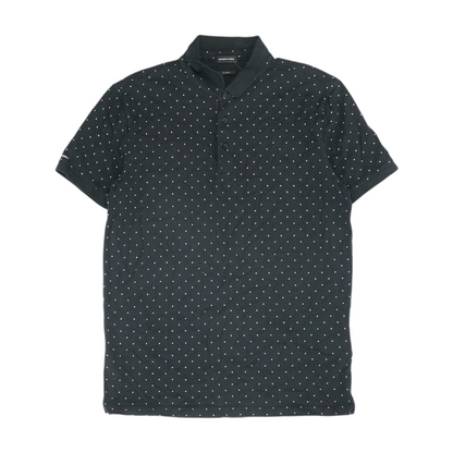 Black Polka Dot Short Sleeve Polo